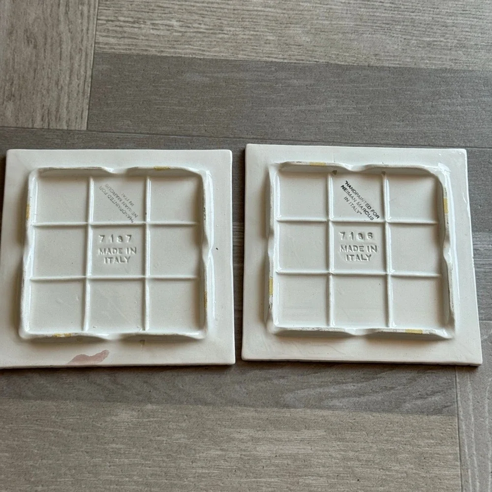 Ceramic Tile Art Coasters,‎ Mosaic Look Fruit Grapes Home Decor Cookware Italy